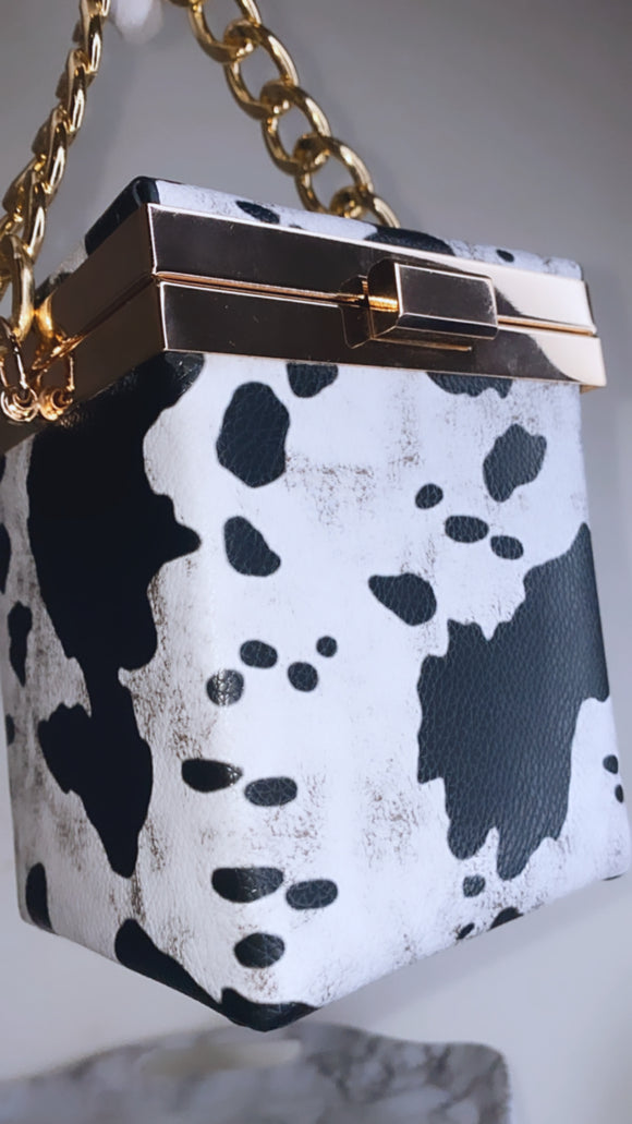 Luxe Cow Print Purse